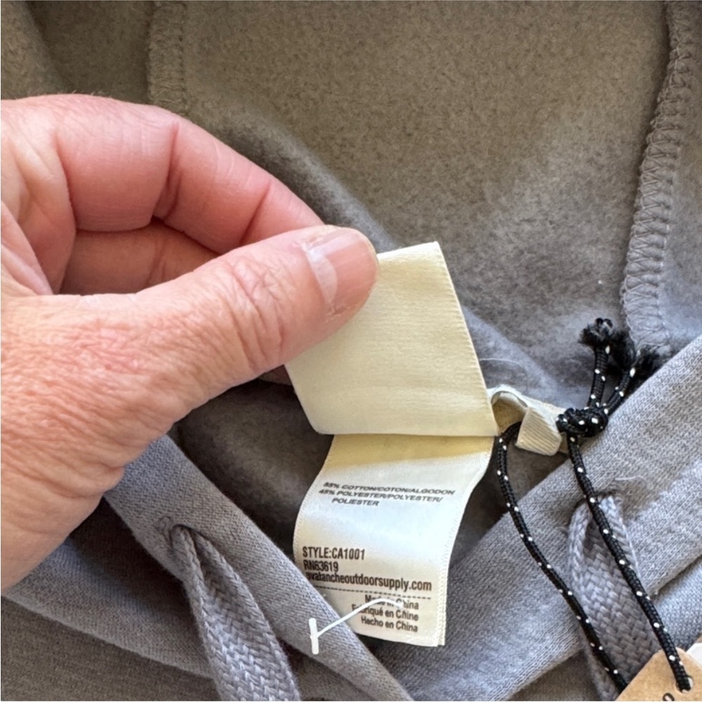 Avalanche Heather Gray Hoodie with Floral Print - Picture 10 of 13